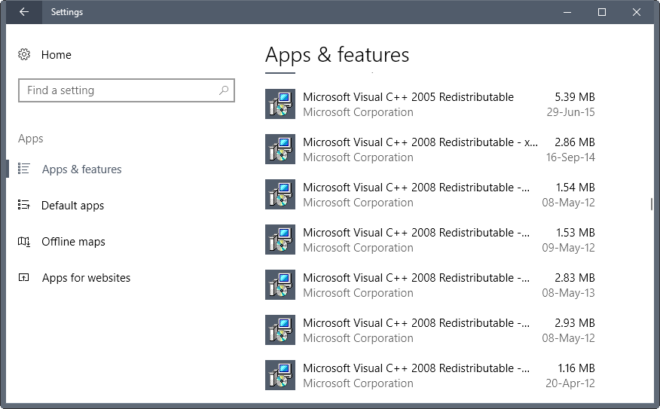 Microsoft Visual C++ Redistributables