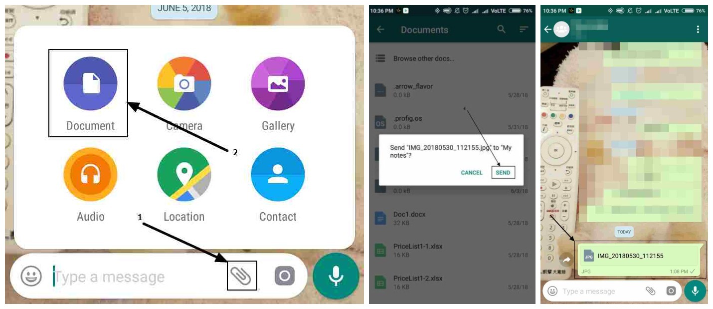 send images with good quality by WhatsApp on Android