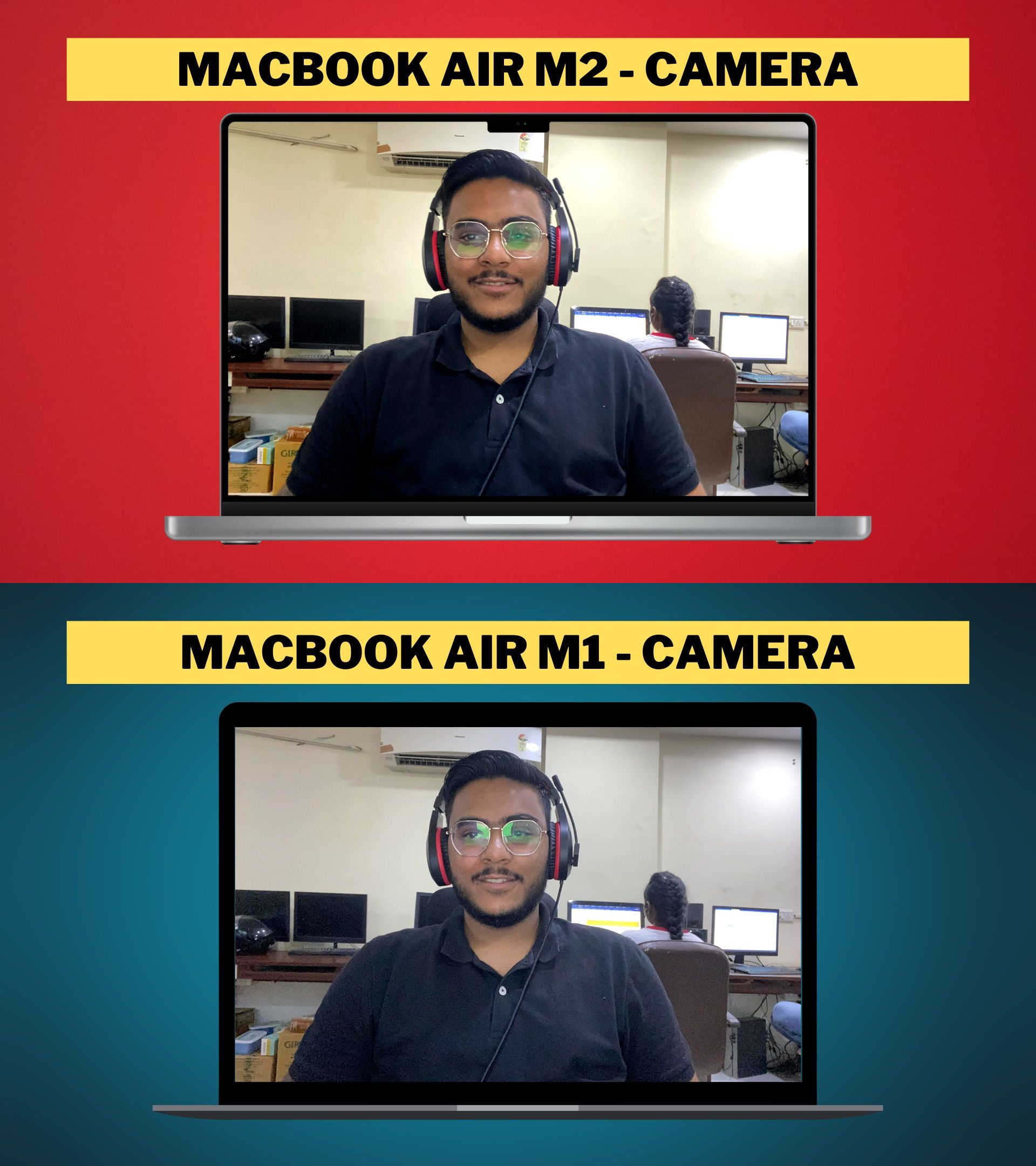 MacBook Air M2 vs MacBook Air M1 Camera