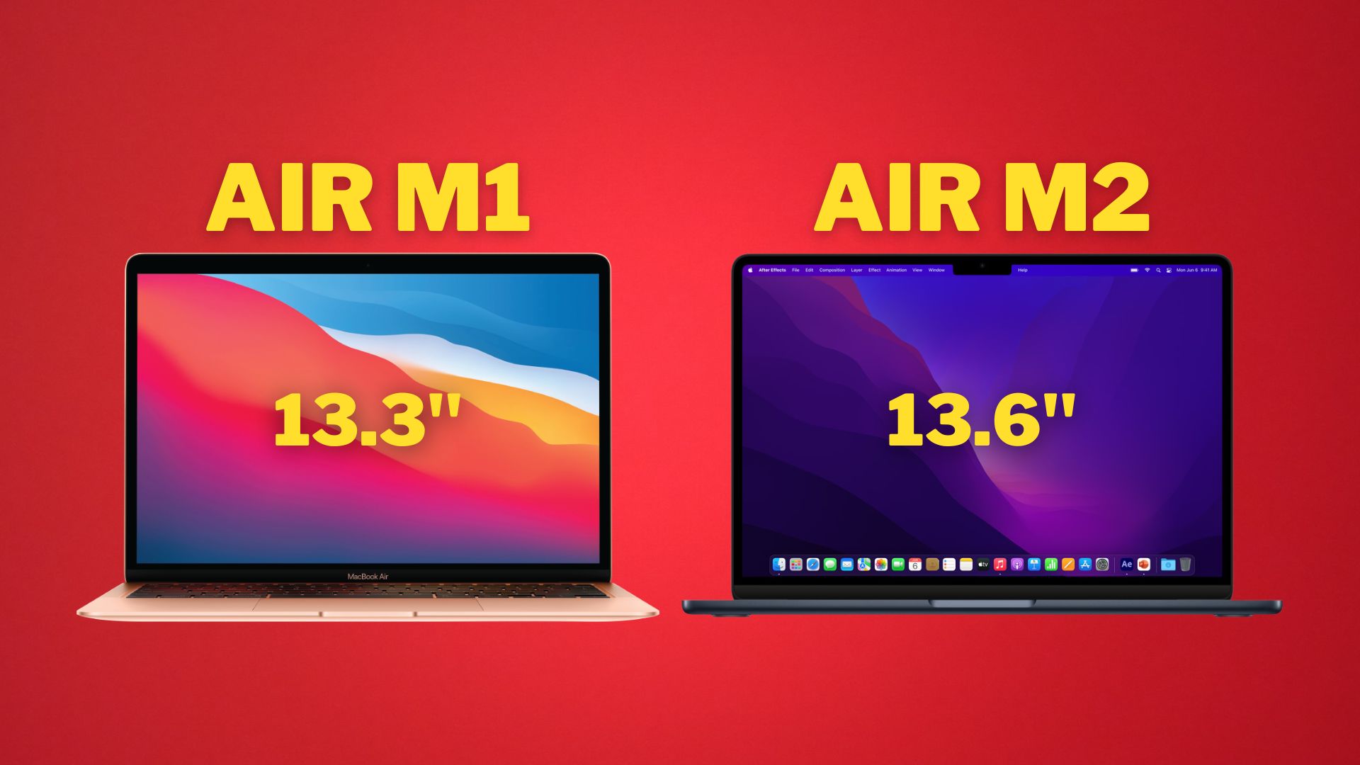 MacBook Air M2 vs MacBook Air M1 Display