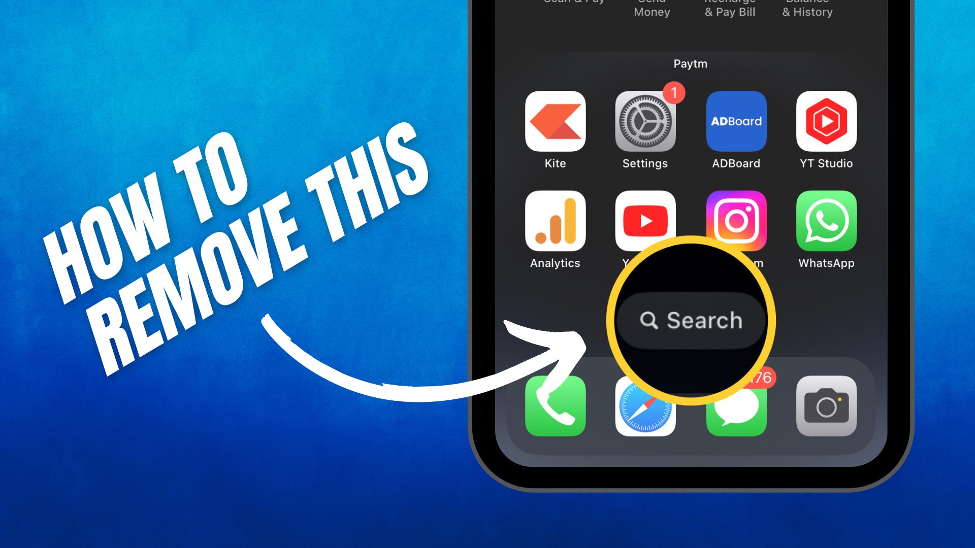 How to Remove the Search Button from iOS 16