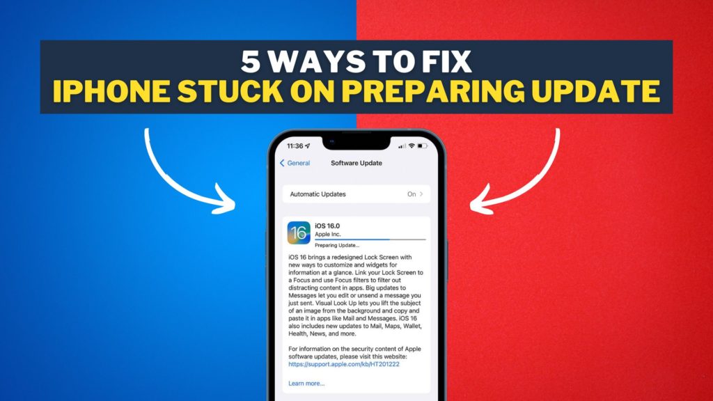 How to Fix iPhone Stuck on Preparing Update [5 Ways]