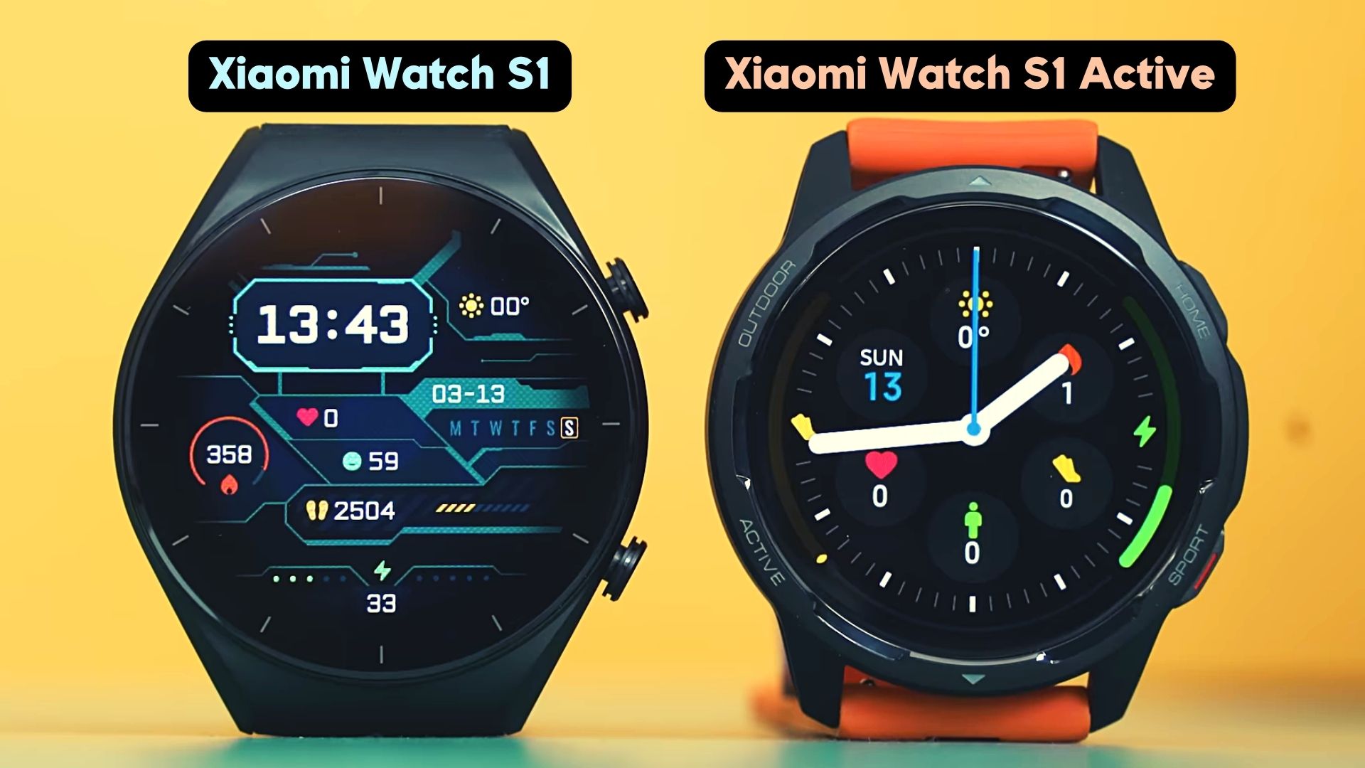 Xiaomi Watch S1 vs S1 Active