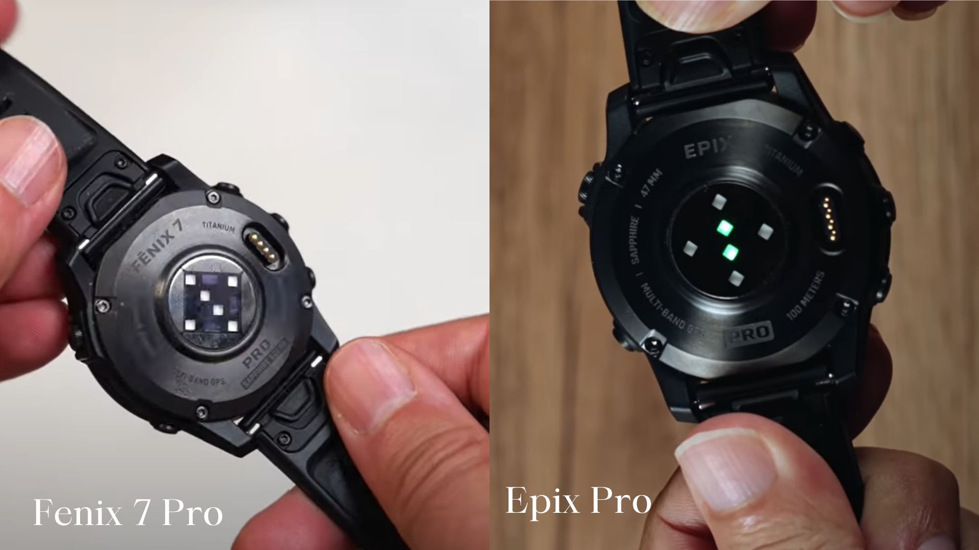 Epix Pro vs Fenix 7 Pro: Design 
