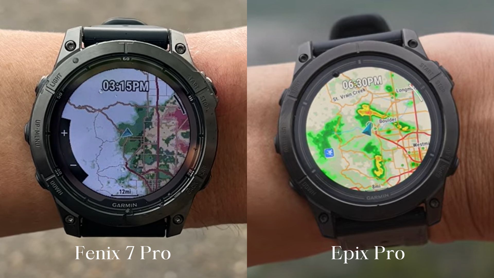 Epix Pro vs Fenix 7 Pro: Weather Map Overlays 