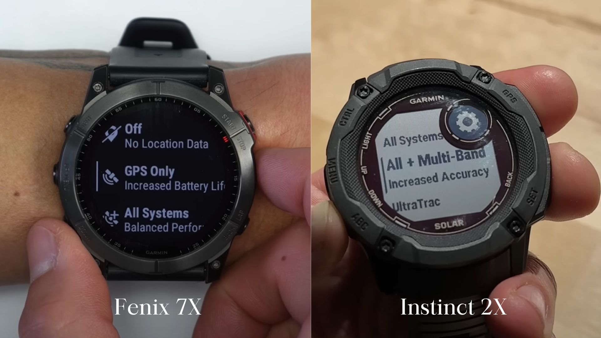 Fenix 7X vs Instinct 2X GPS