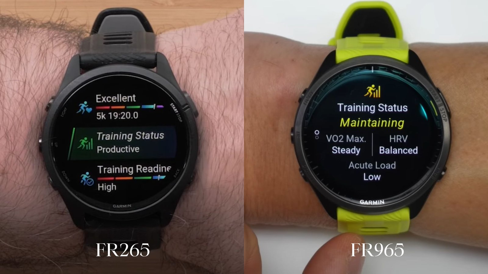 Forerunner 265 vs 965 Fitness Tracking 