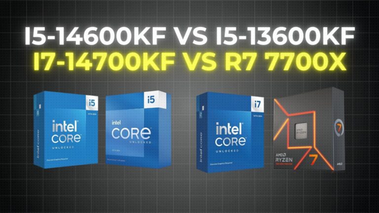 i5-14600KF vs i5-13600KF vs i7-14700KF vs R7 7700X